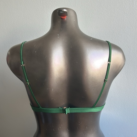 Aerie Green Floral Lace Bralette Size Large - Picture 3 of 5